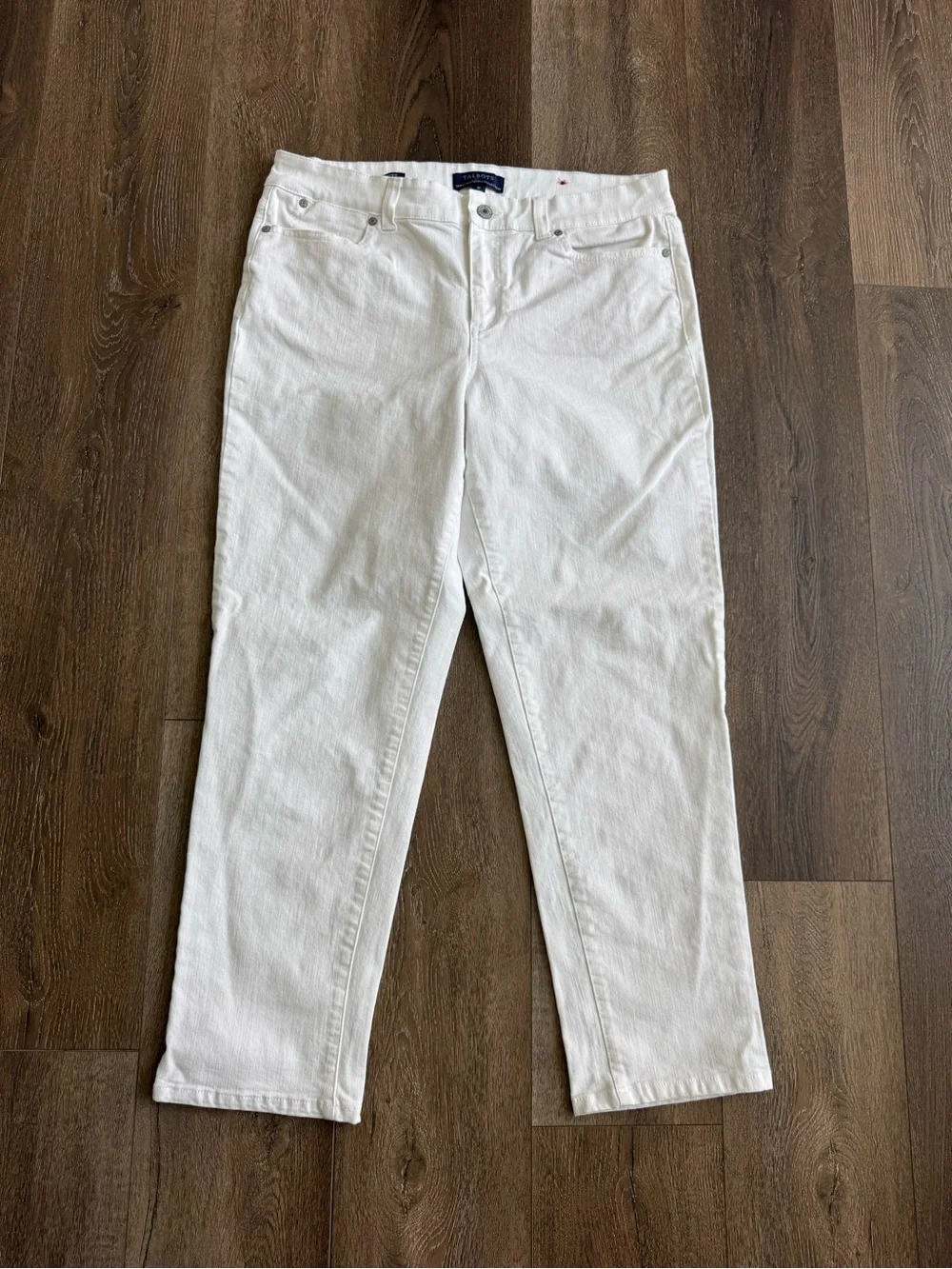 Talbots Women’s White Straight-Leg Jeans Size 12